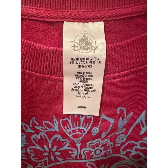 NWT Disney Parks Coco Rainbow Day of the Dead Skull n Music Pink sweatshirt M 1X - Picture 4 of 5